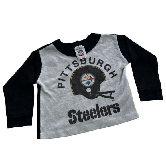 Vintage 1990s Retro Pittsburgh Steelers Baby Sweatshirt - Picture 1 of 7